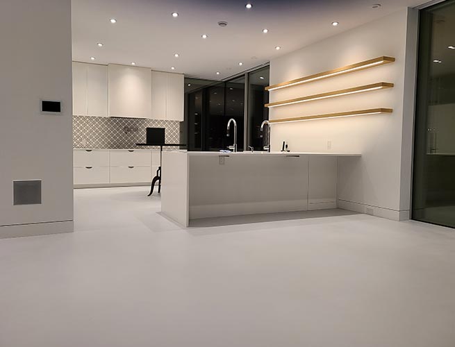 Designer concrete floor in Metro Vancouver